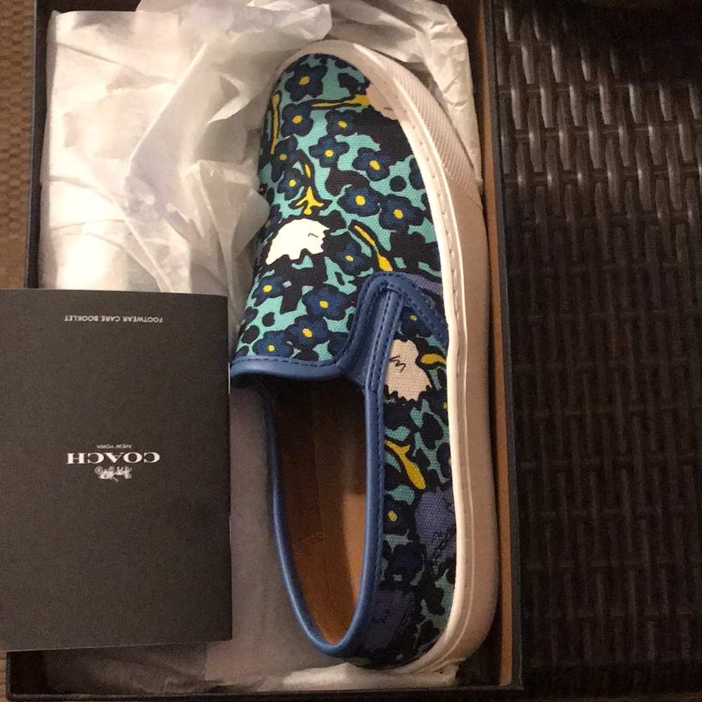 Coach multi-colored canvas shoes